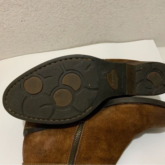 Born ankle boots brown leather side zip accent buckle 9.5 - Picture 13 of 16